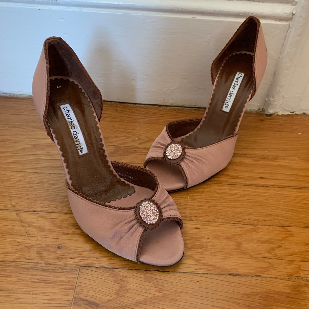 CHARLES DAVID PINK HIGH HEELS